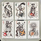 Heraldic Playing Cards, Hand-Drawn Lenormand Oracle Cards