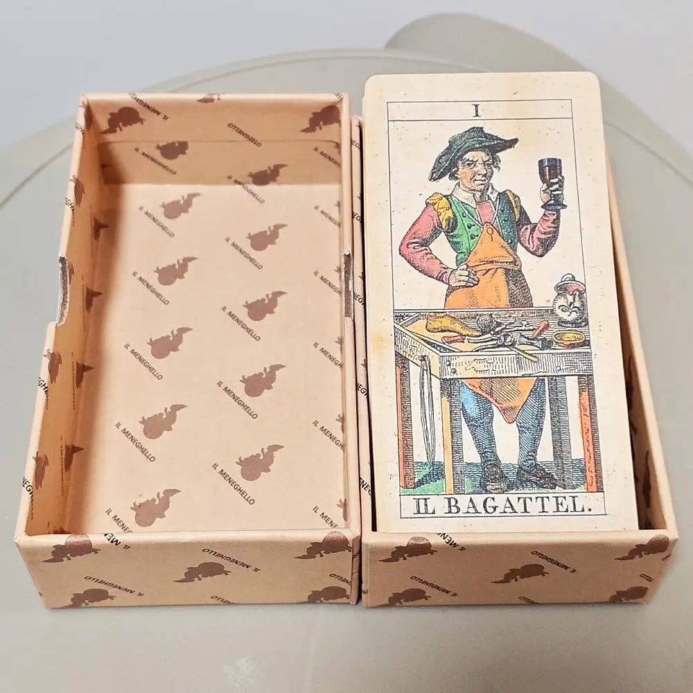 Tarot Soprafino 1830 Vintage Italian Tarot Deck in Rigid Box, Historical Reproduction