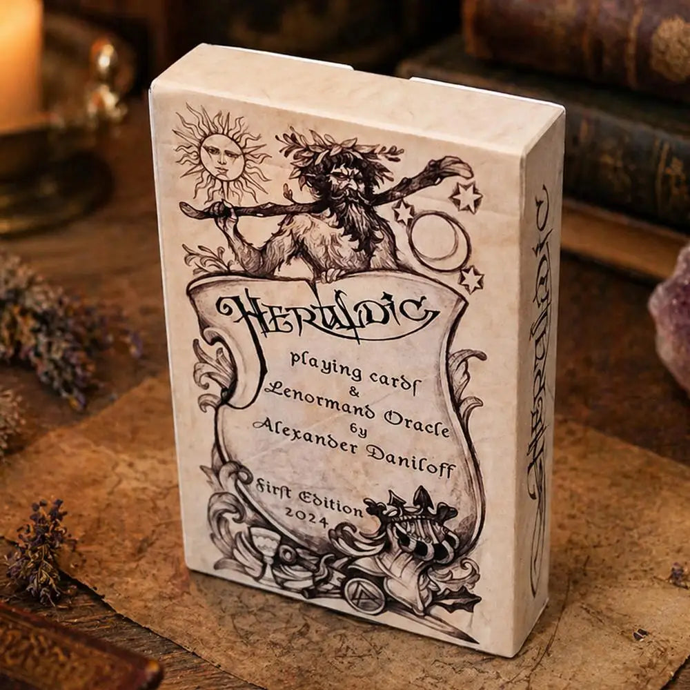 Heraldic Playing Cards, Hand-Drawn Lenormand Oracle Cards