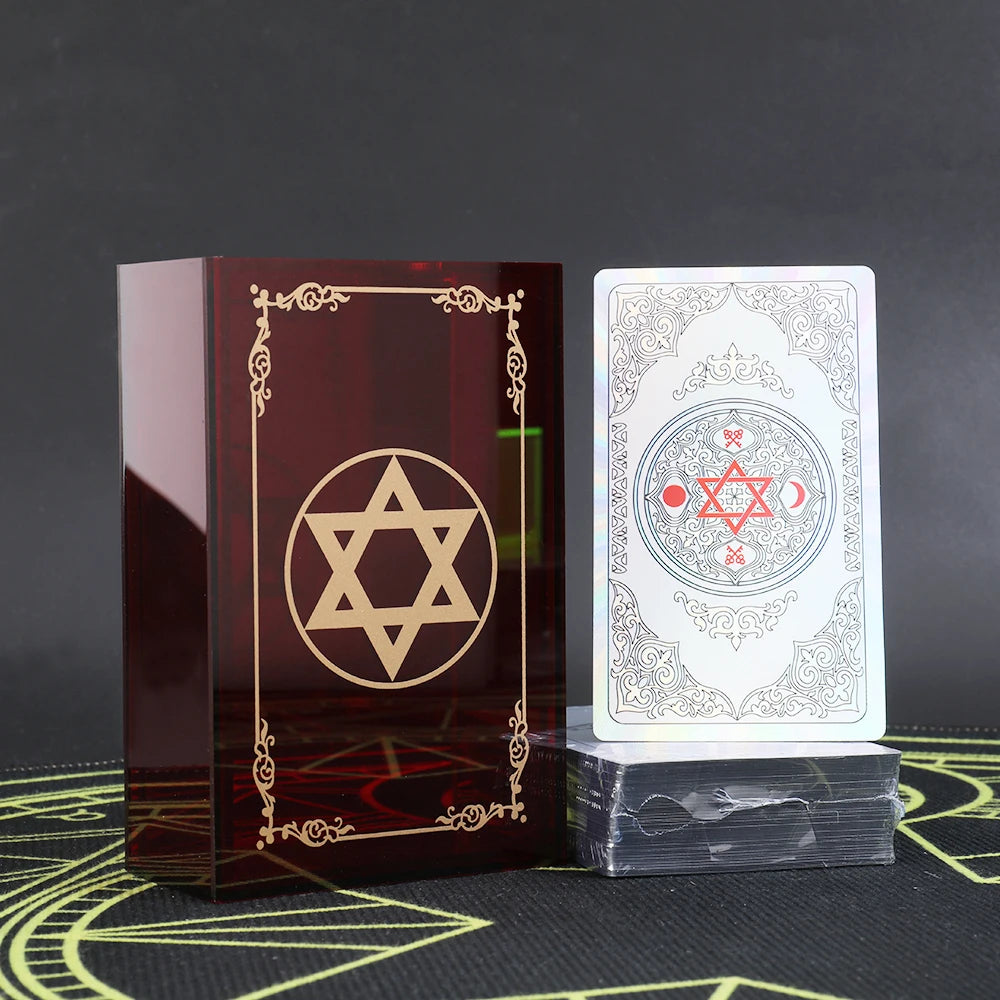 Gold Foil Tarot Dark Red