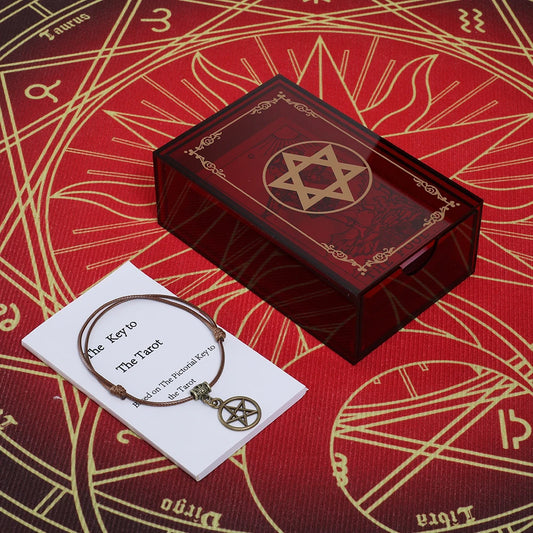 Gold Foil Tarot Dark Red