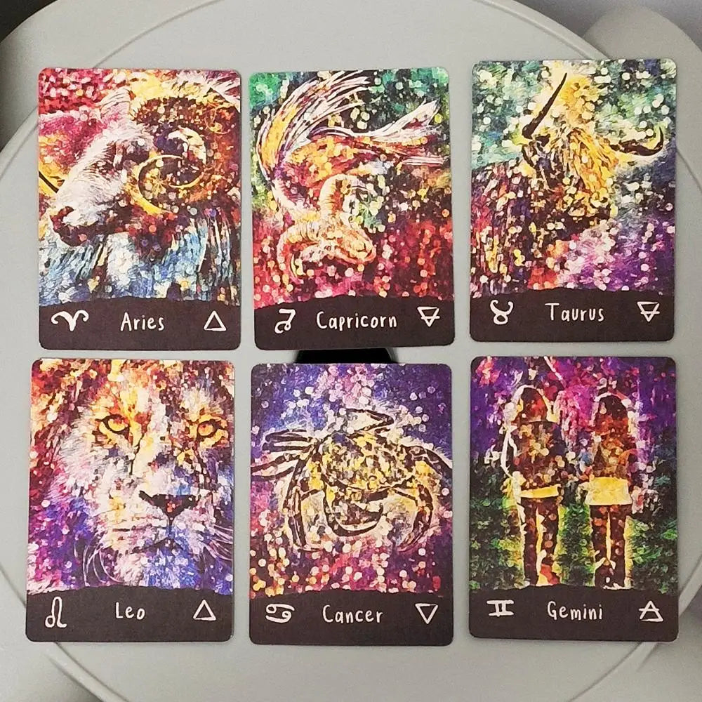Afterlight Lenormand Deck and 12 Pcs Zodiac Oracle Cards