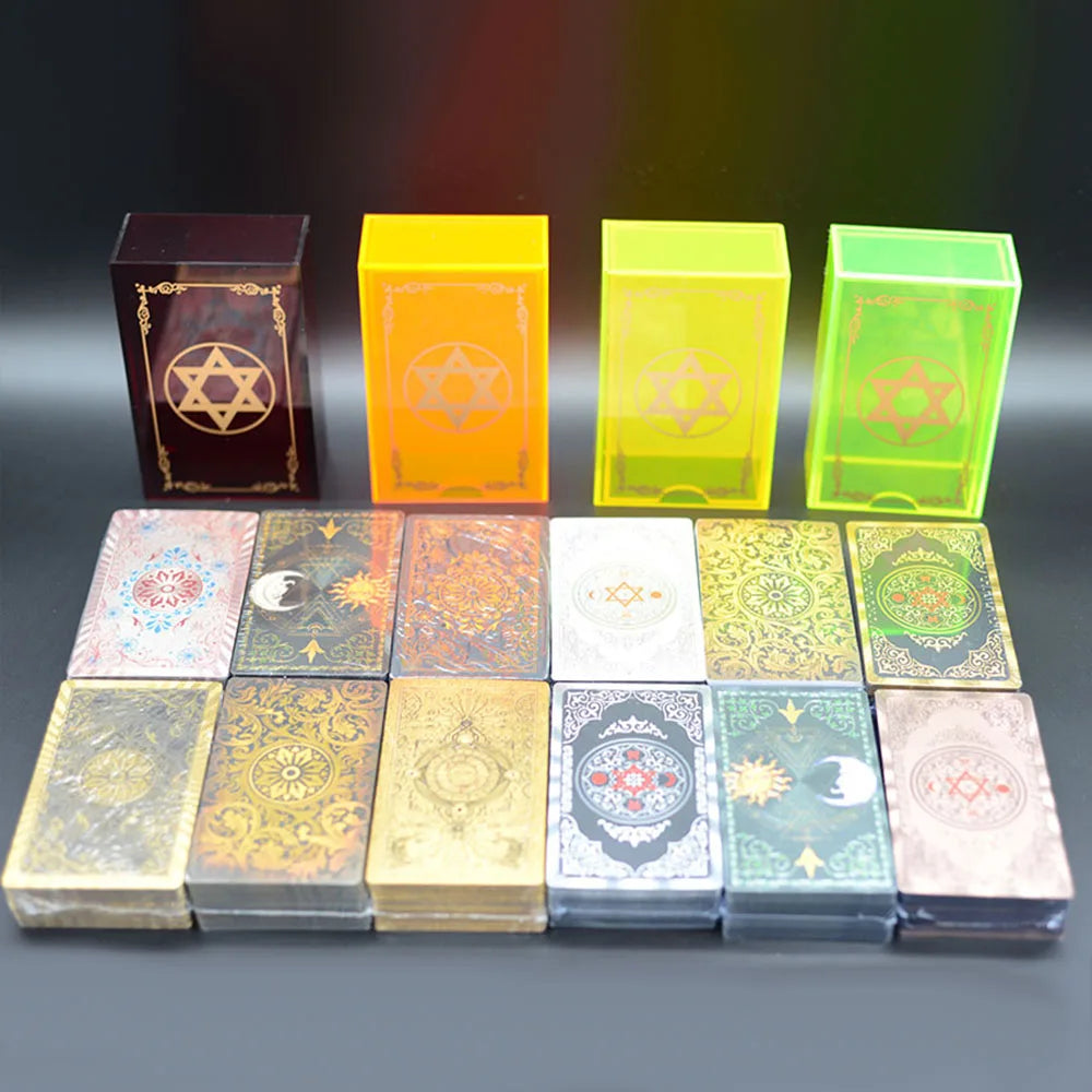 Gold Foil Tarot Dark Red