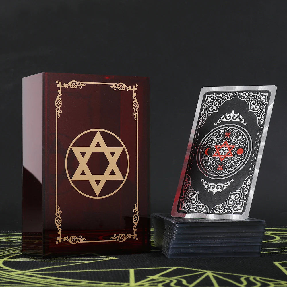 Gold Foil Tarot Dark Red