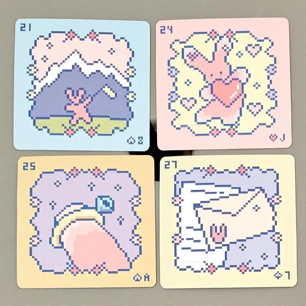 Kawaii Pixel Art Pinkish Lenormand Deck