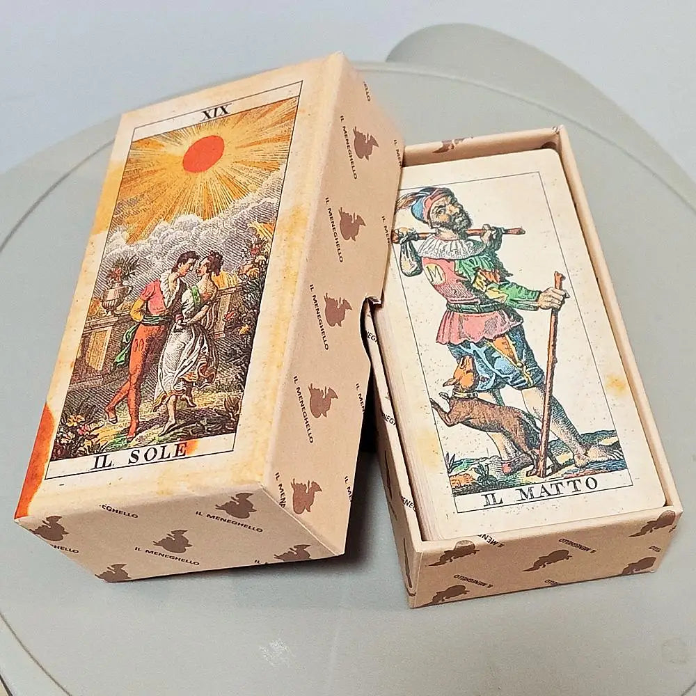 Tarot Soprafino 1830 Vintage Italian Tarot Deck in Rigid Box, Historical Reproduction