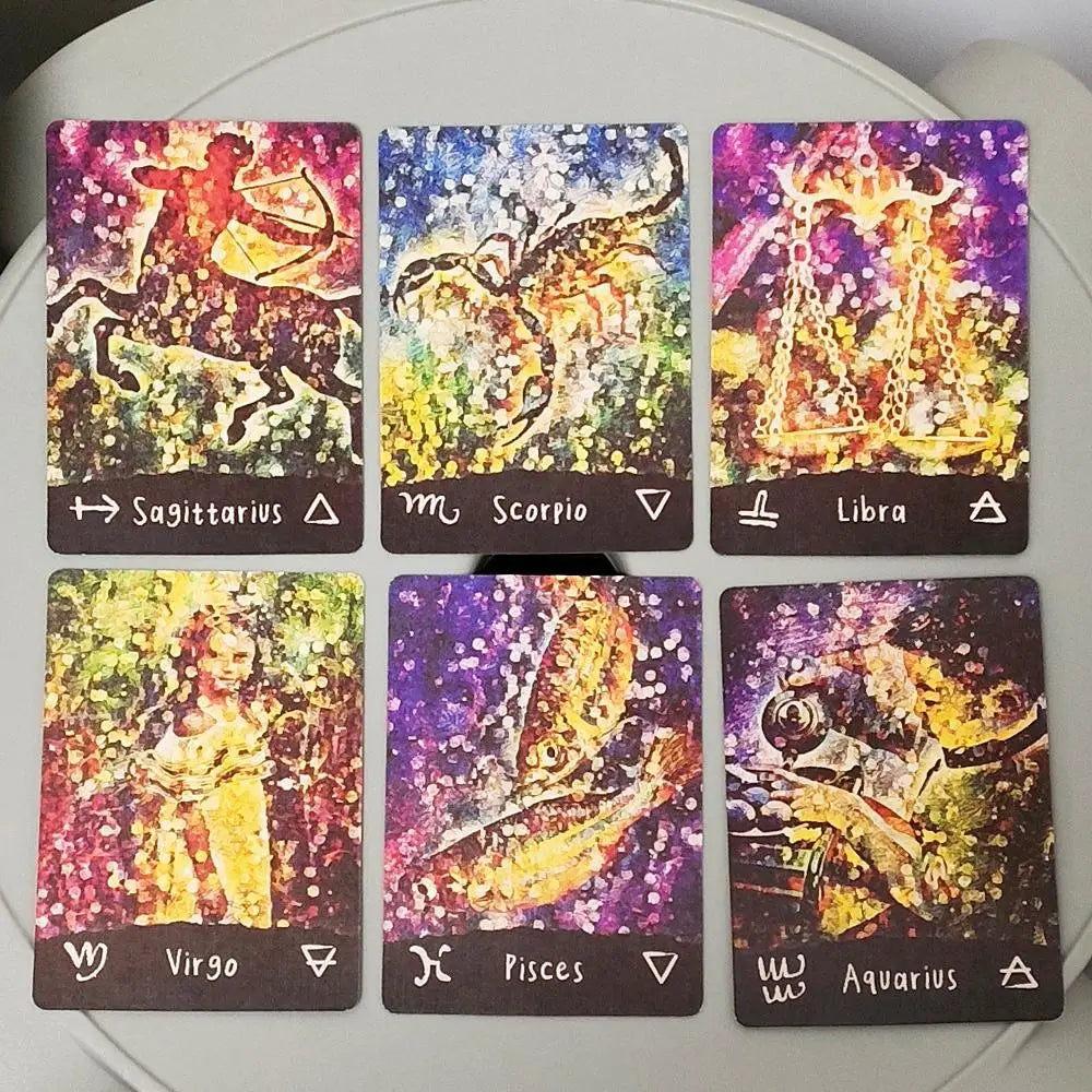 Afterlight Lenormand Deck and 12 Pcs Zodiac Oracle Cards