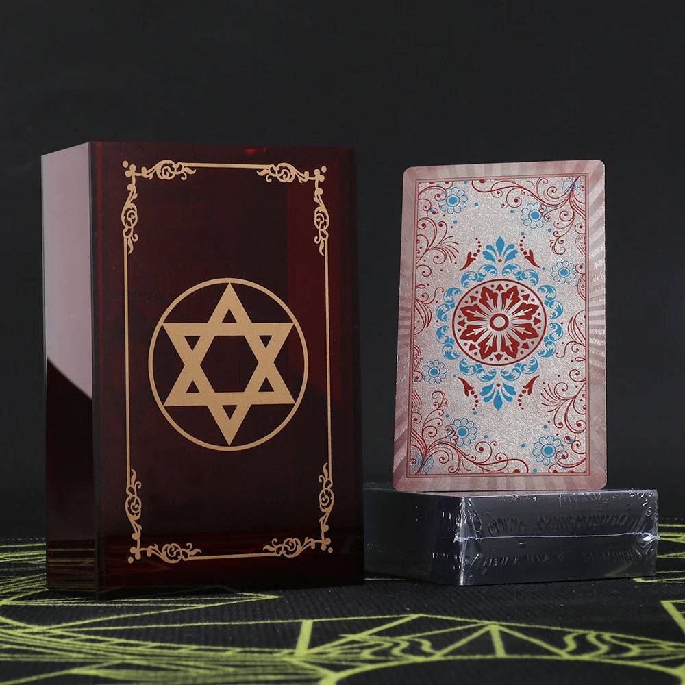Gold Foil Tarot Dark Red