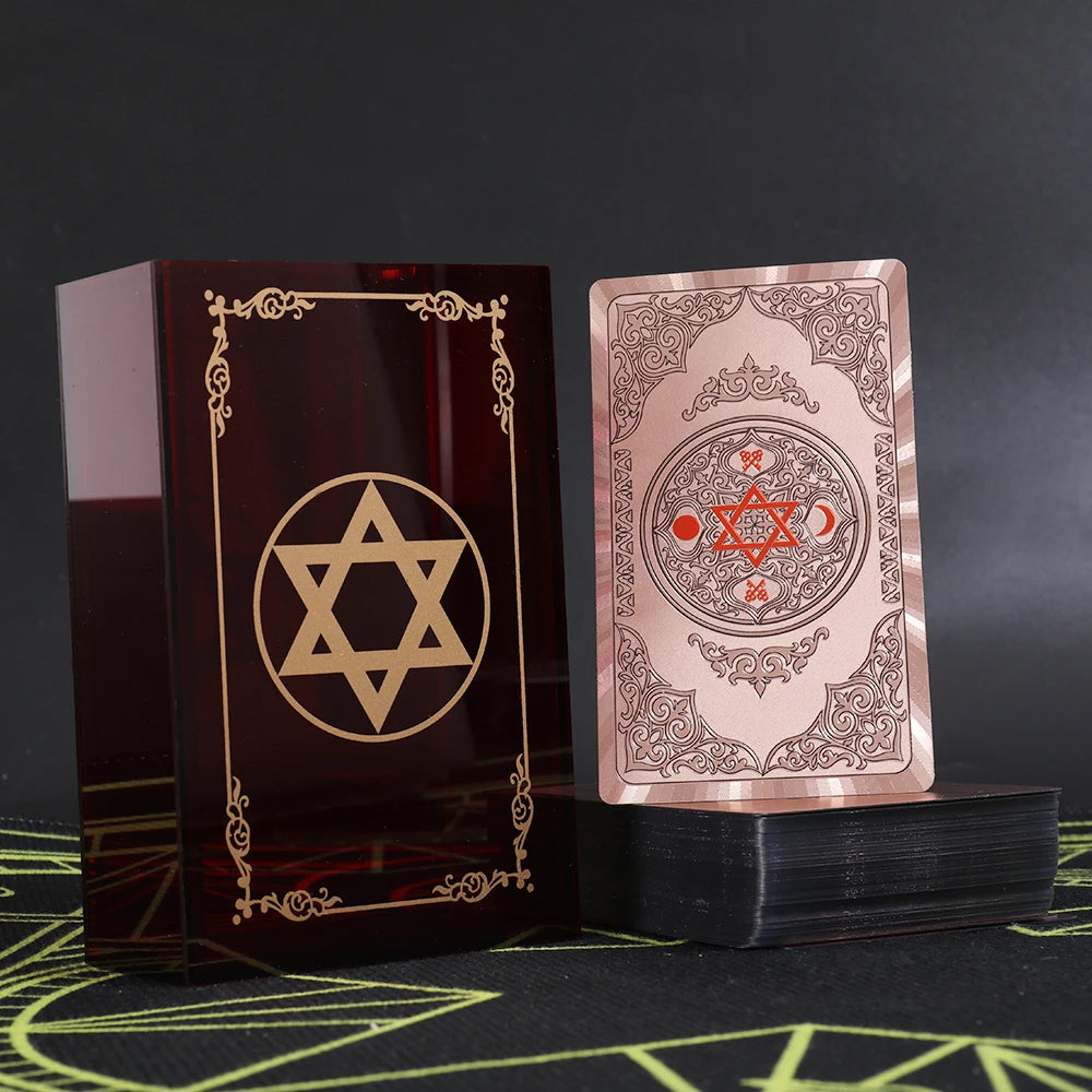 Gold Foil Tarot Dark Red