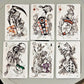 Heraldic Playing Cards, Hand-Drawn Lenormand Oracle Cards